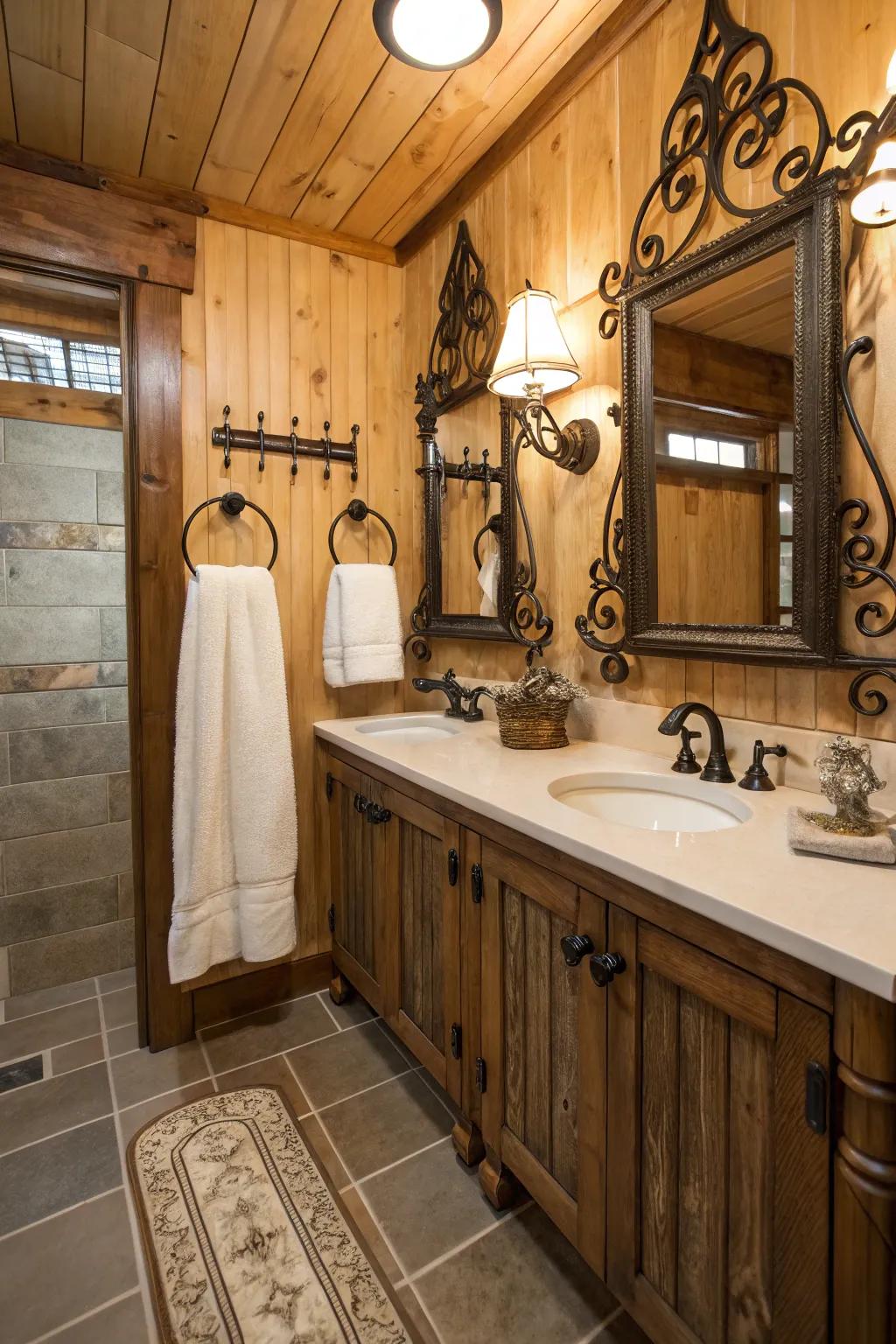 Architectural components bring history and allure to your restroom.