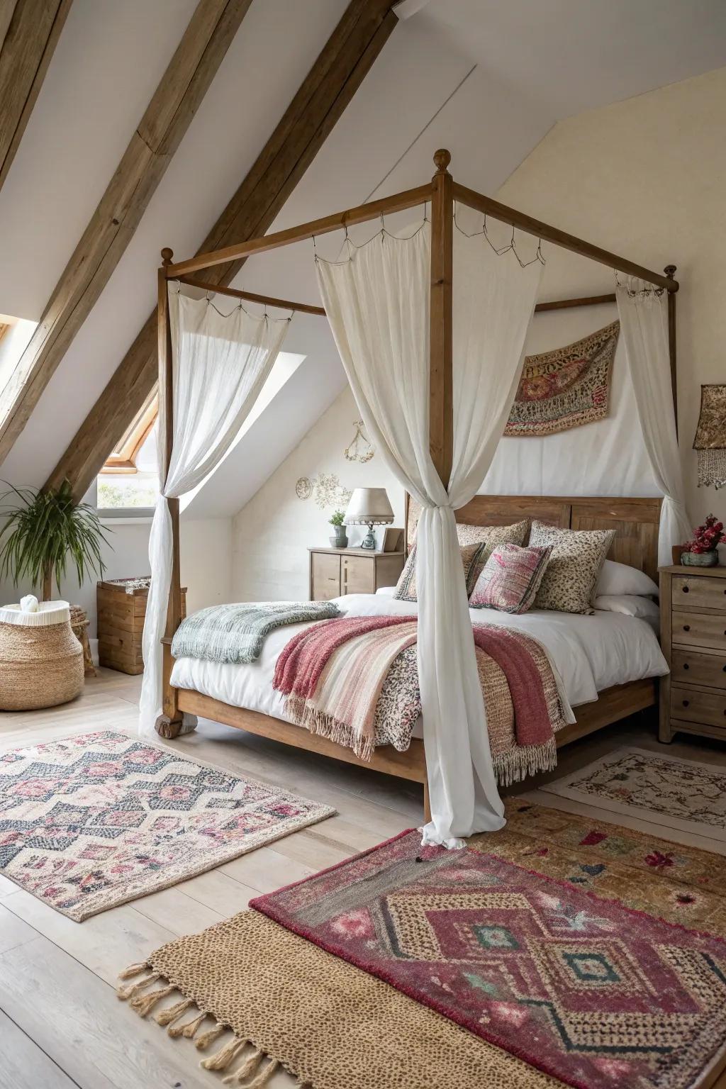 A coordinated canopy creates a seamless and elegant atmosphere.