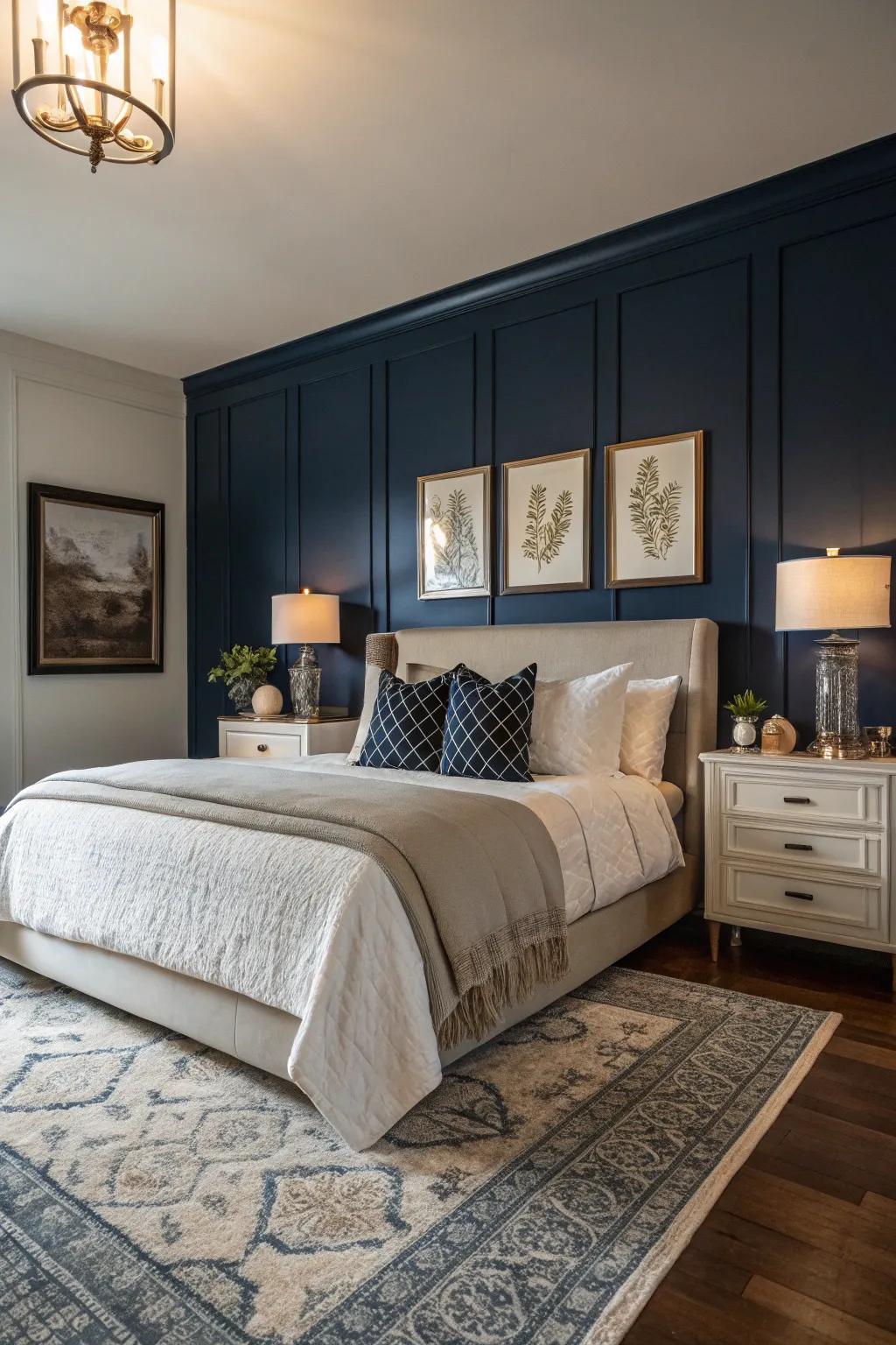 Create a statement with a vivid feature wall.