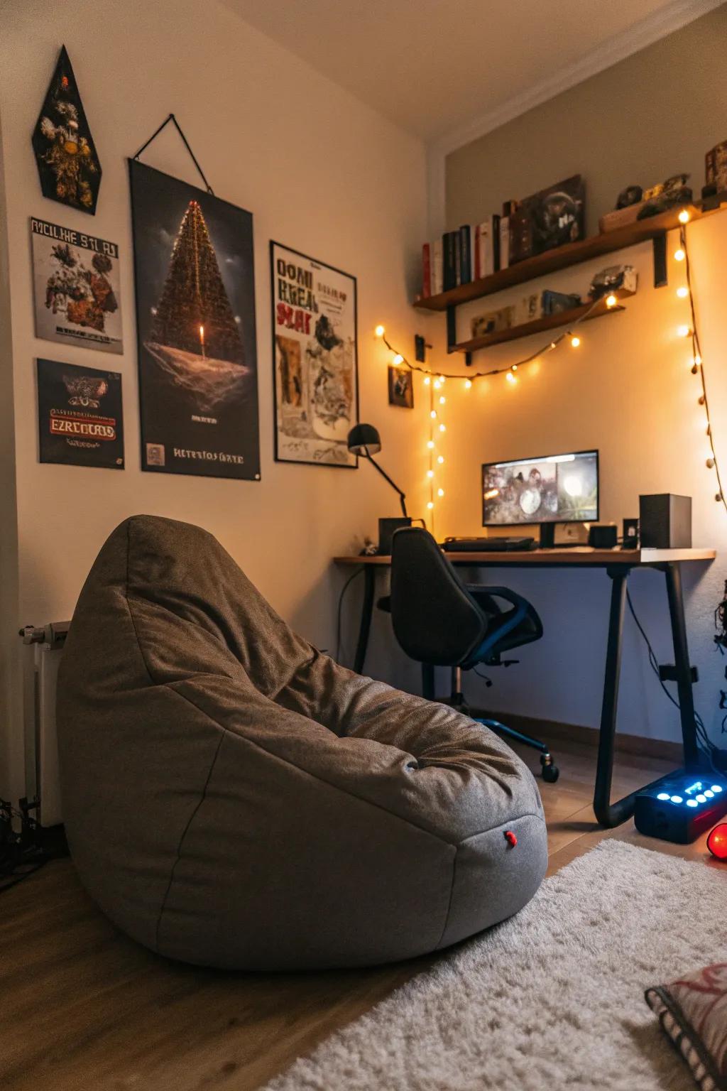 Comfortable seating adds comfort to your gaming space.