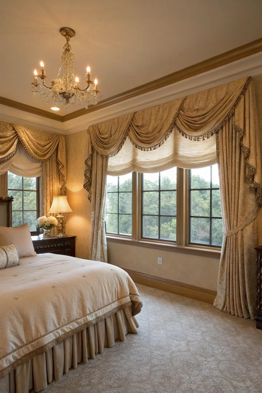 Window crowns introduce a dimension of sophistication and grace.