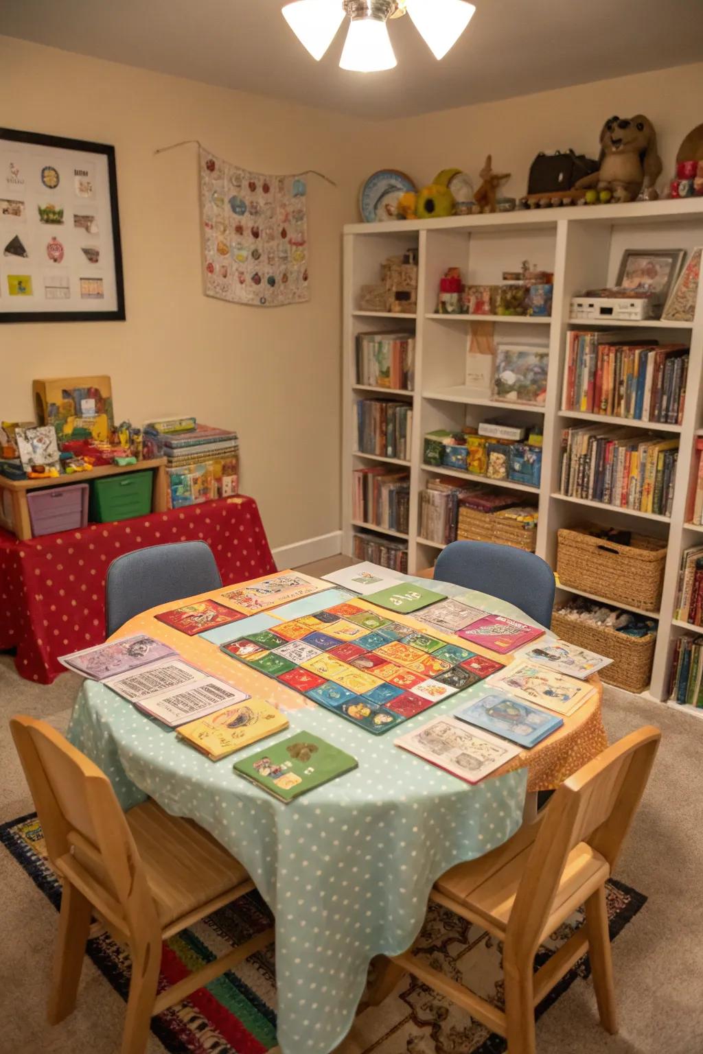 Gather loved ones with a dedicated game area.