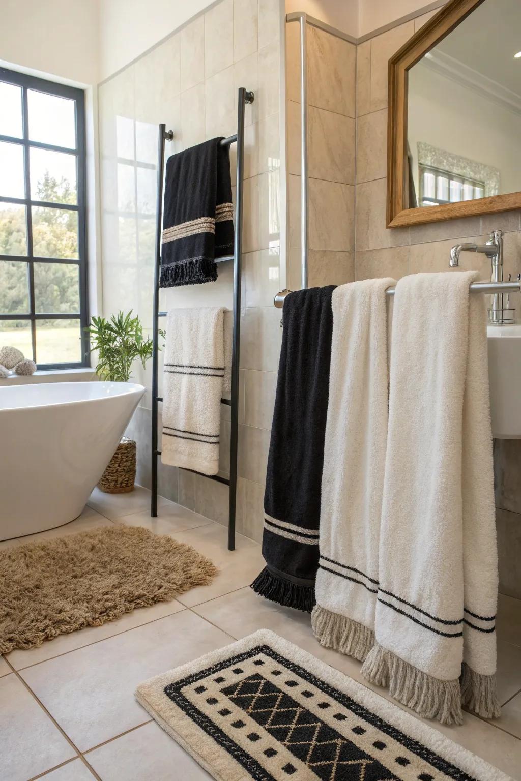 Textured textiles introduce comfort and flair.