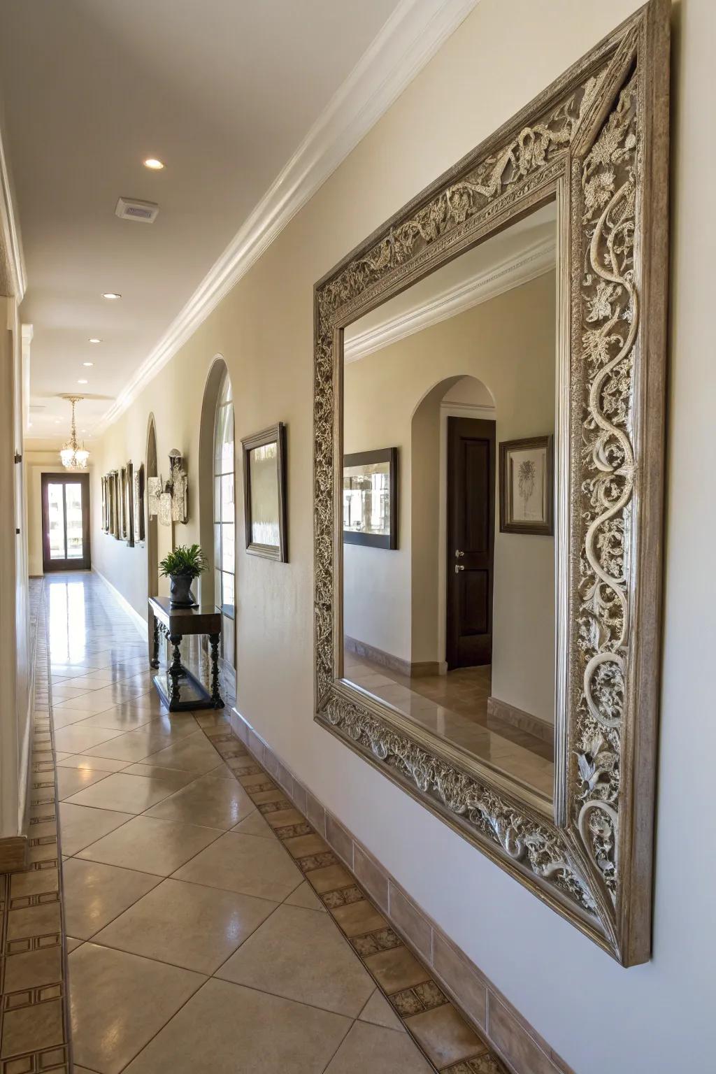Amplify light and space with a large mirror.