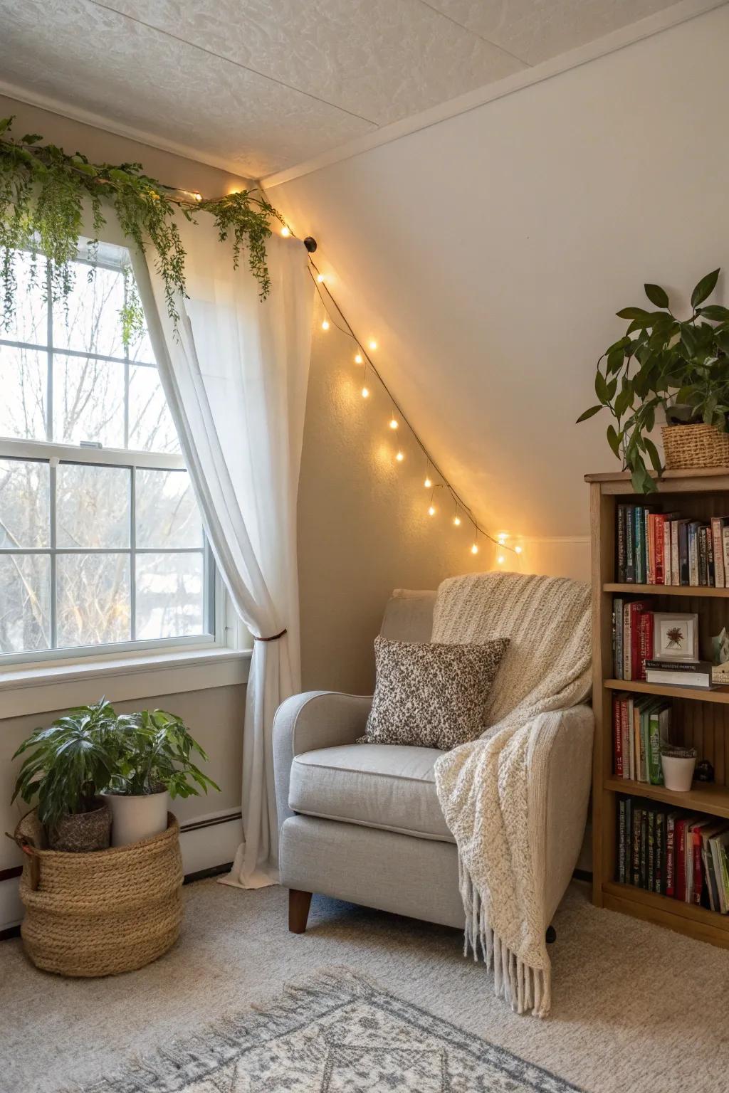 A cozy reading nook is the perfect retreat for book lovers.