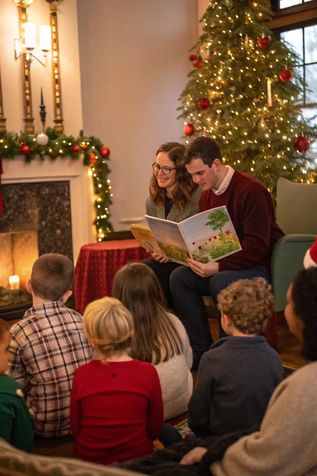 Share the joy of Christmas stories with your guests.