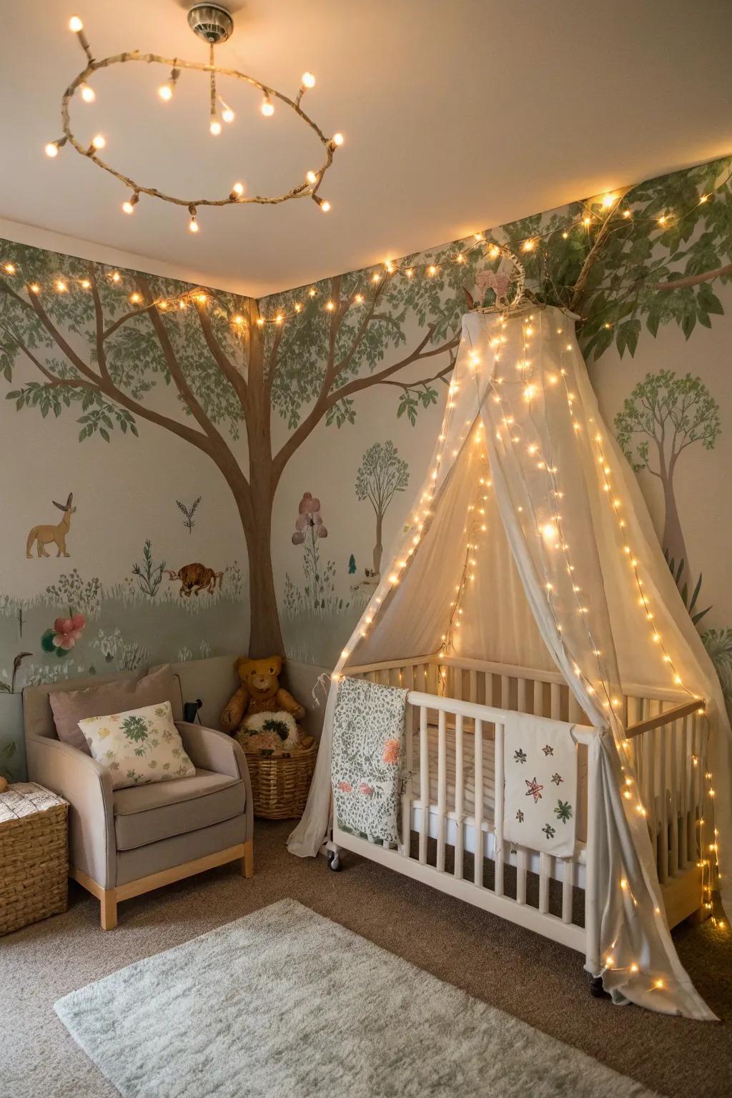 Create magic with an enchanted forest-themed nursery.
