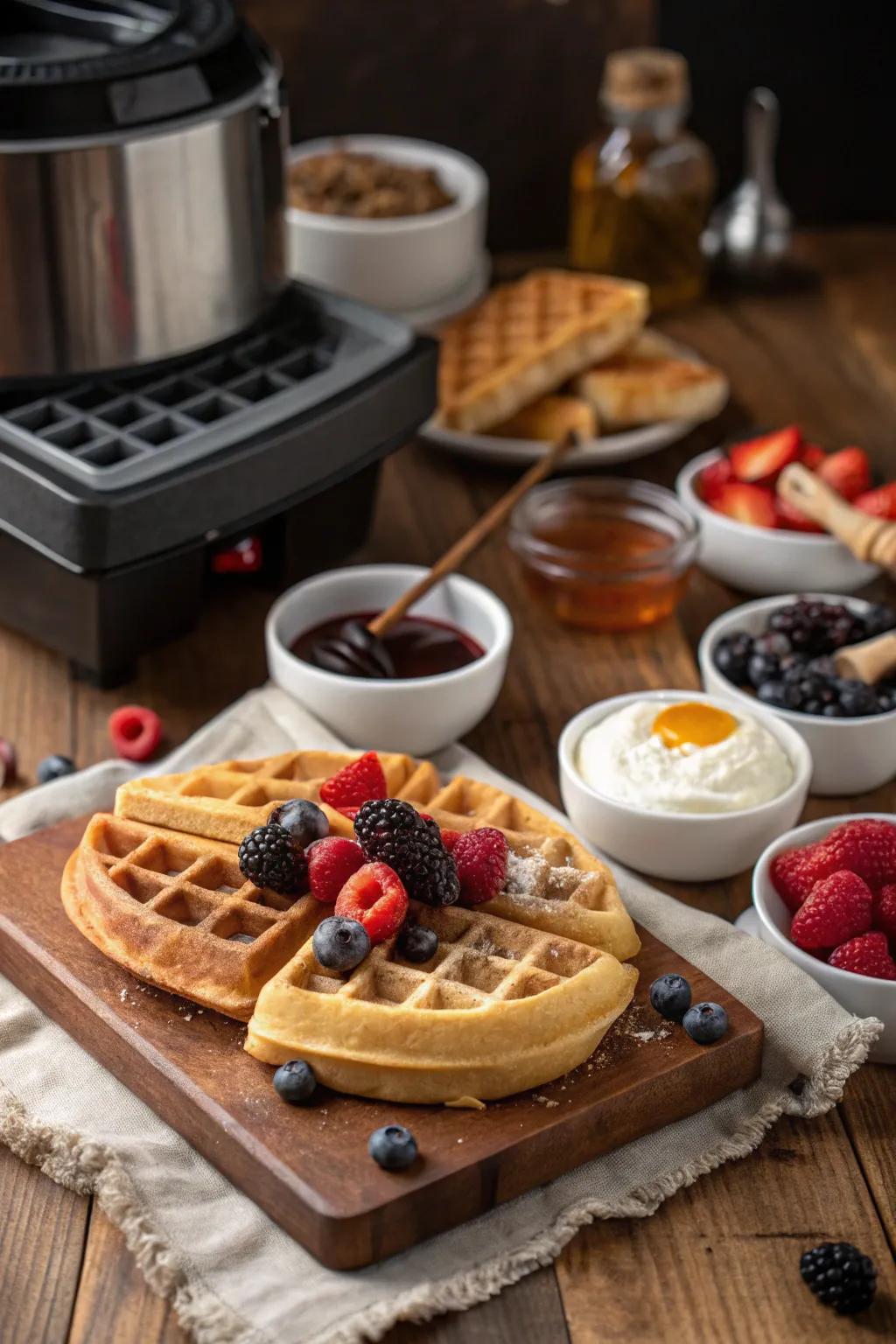 Immerse yourself in a custom waffle wonderland.