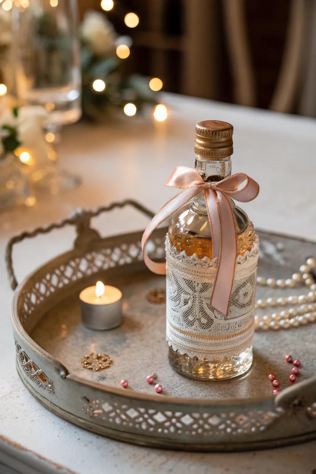 A hint of elegance with artistically displayed mini spirits.