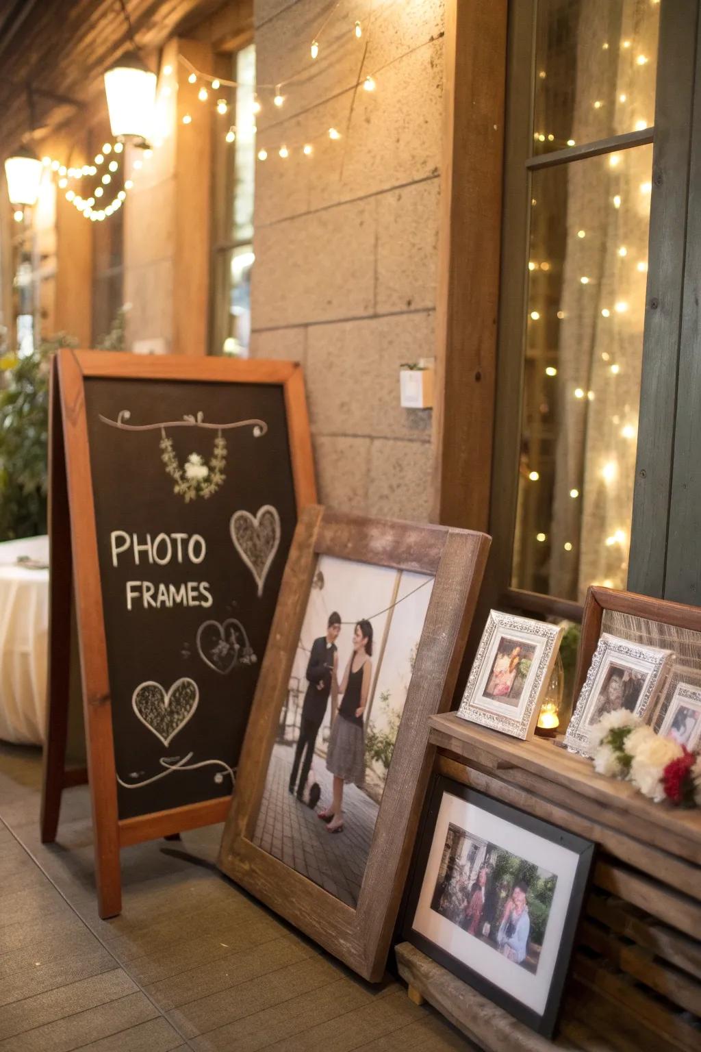 Writing board signs bringing a personal touch to image displays.