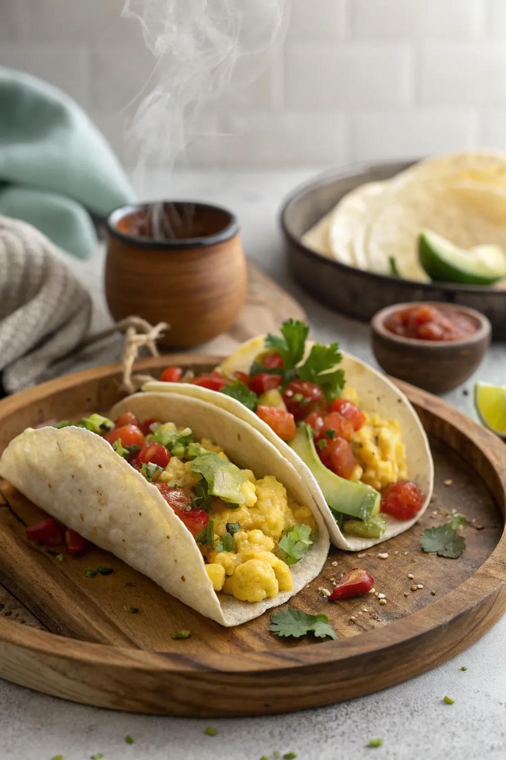 Breakfast wraps that bring a festive twist to brunch.