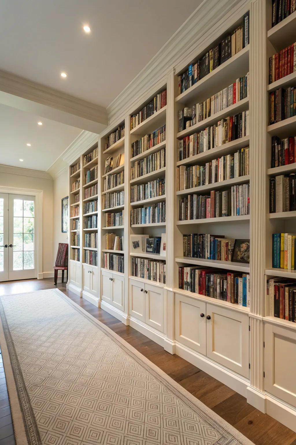 An awe-inspiring library wall for the passionate reader.