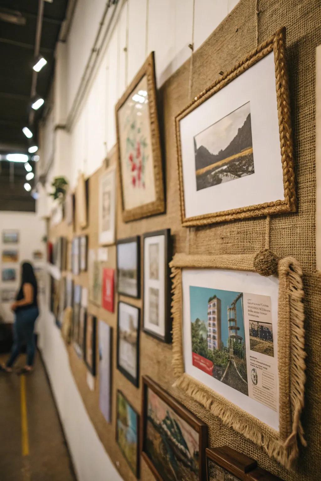 Depth and character can be added to any space with hessian wall compositions.