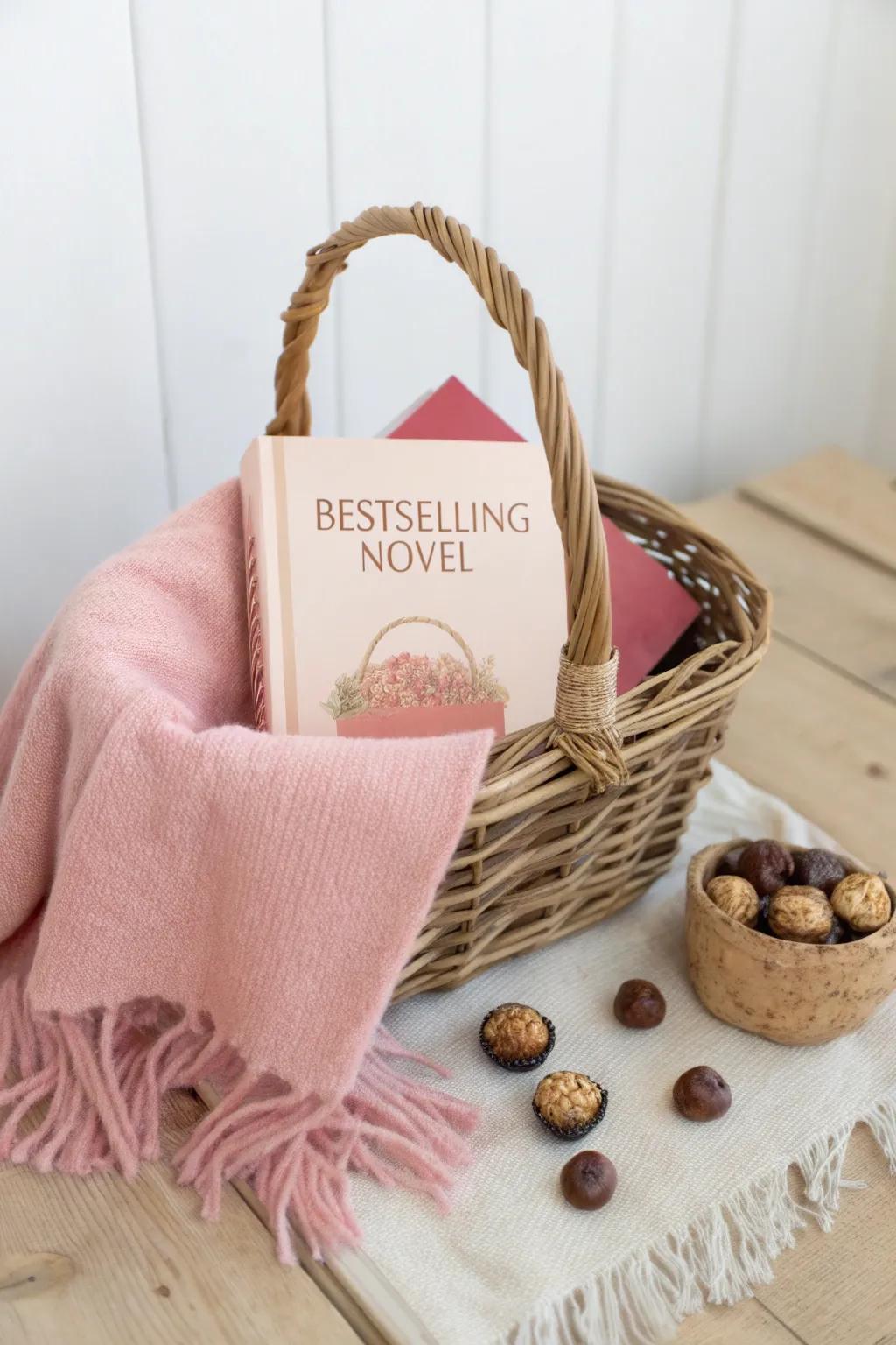 Revamp your reading nook into a Book Lover's Shelter with this thoughtfully compiled comfort container.