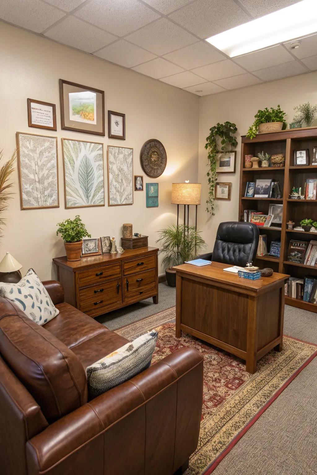 Individual decorations help make the space feel more welcoming.