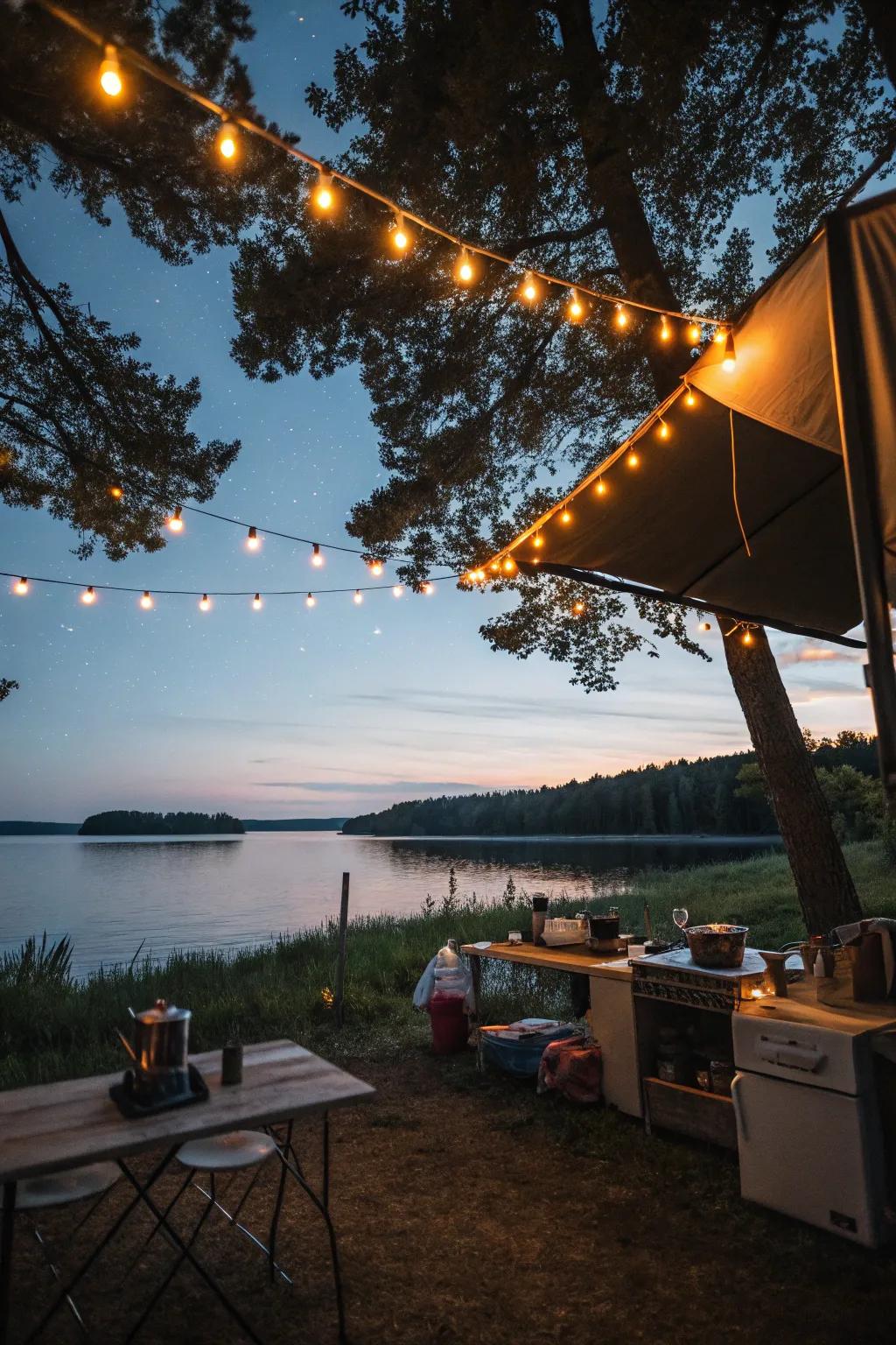 Make a magical feel with gentle lighting.