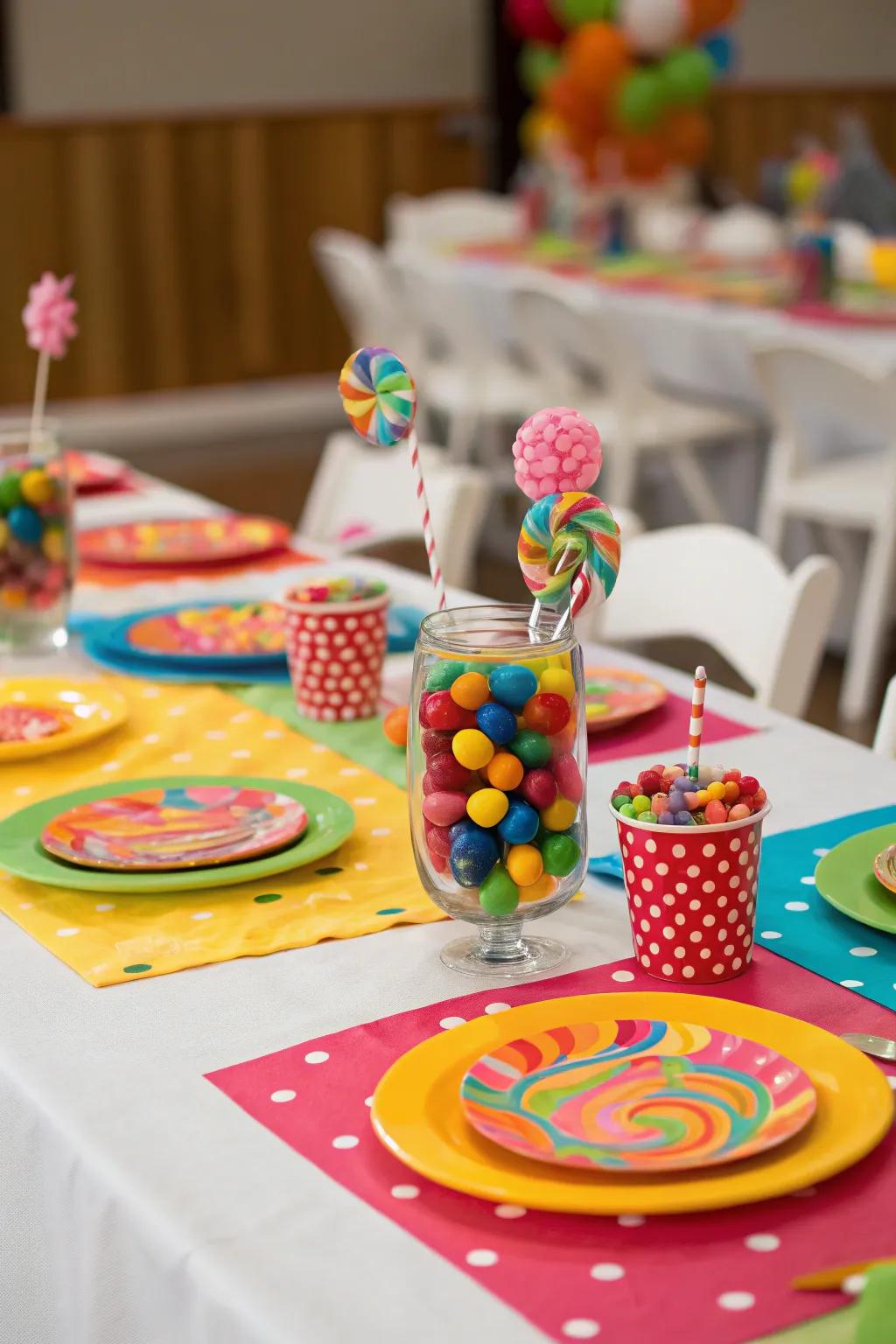 Sweet-themed table settings turn meals into whimsical feasts