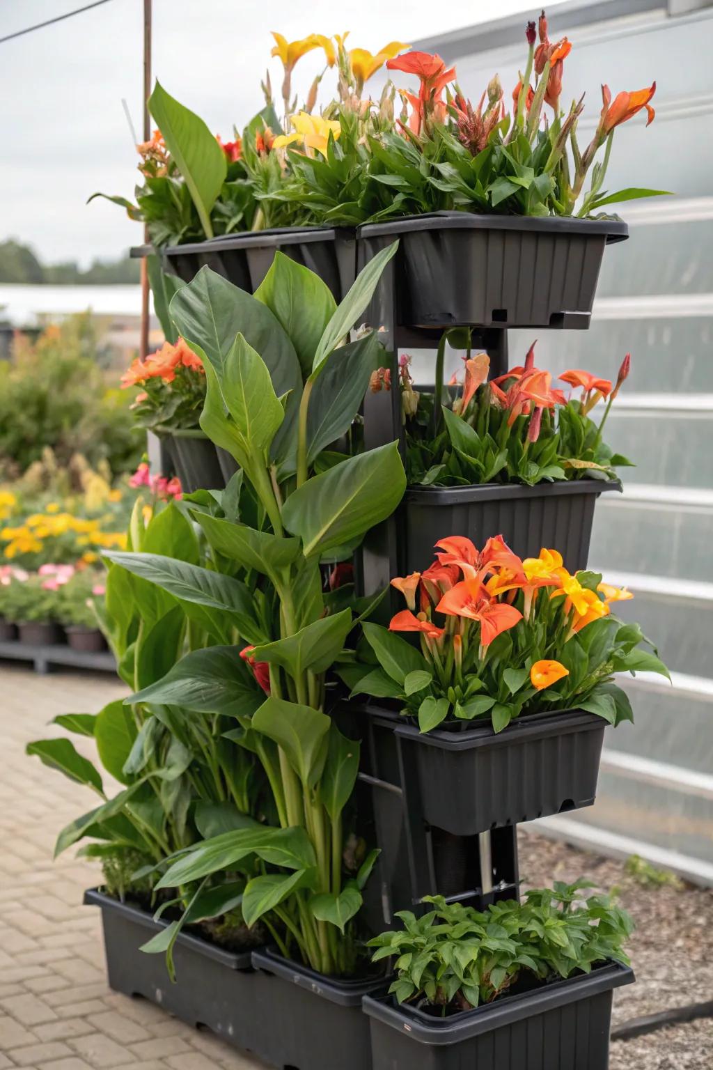Add vertical intrigue with bloomsticks lilies.