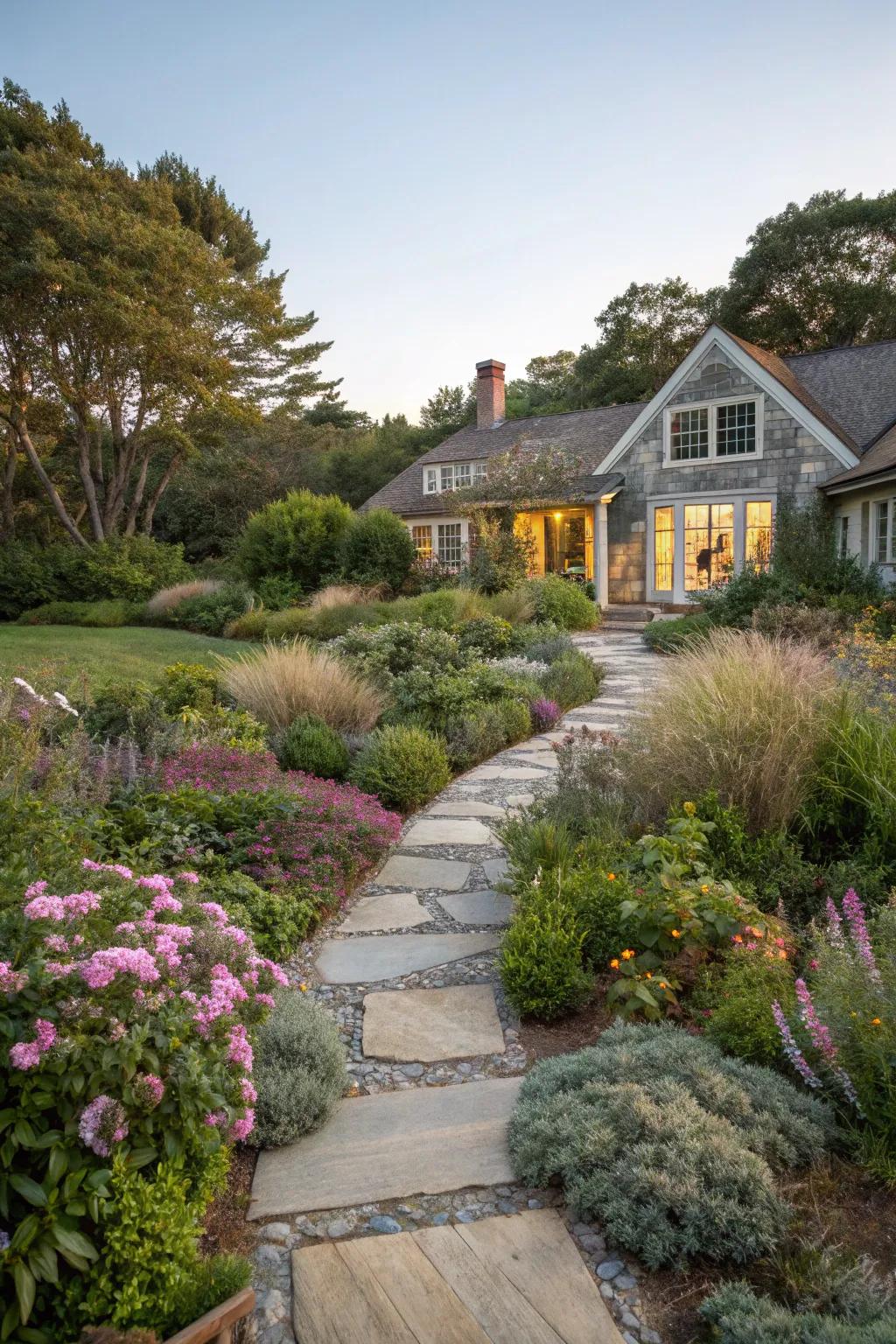 Careful landscaping enhances the visual charm of your home.