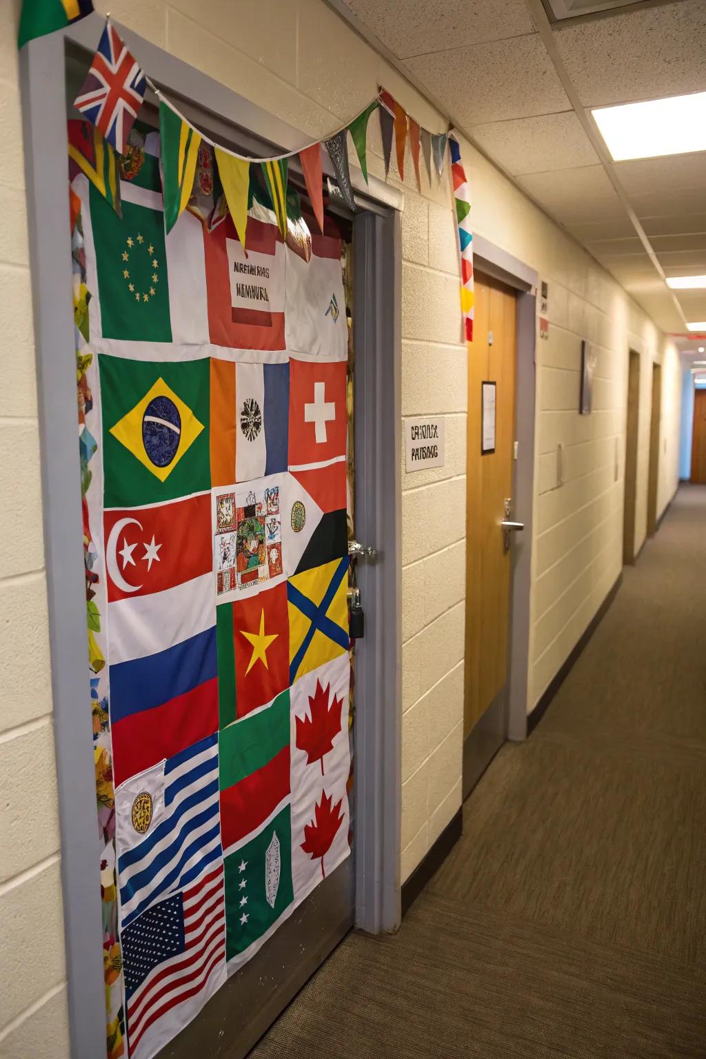 A door that celebrates global culture and harmony.