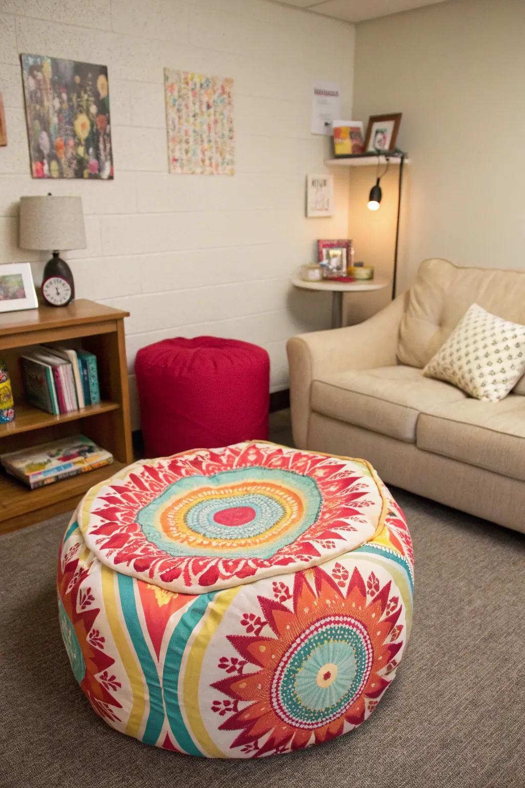 Extra seating enhances the flexibility of your dorm.