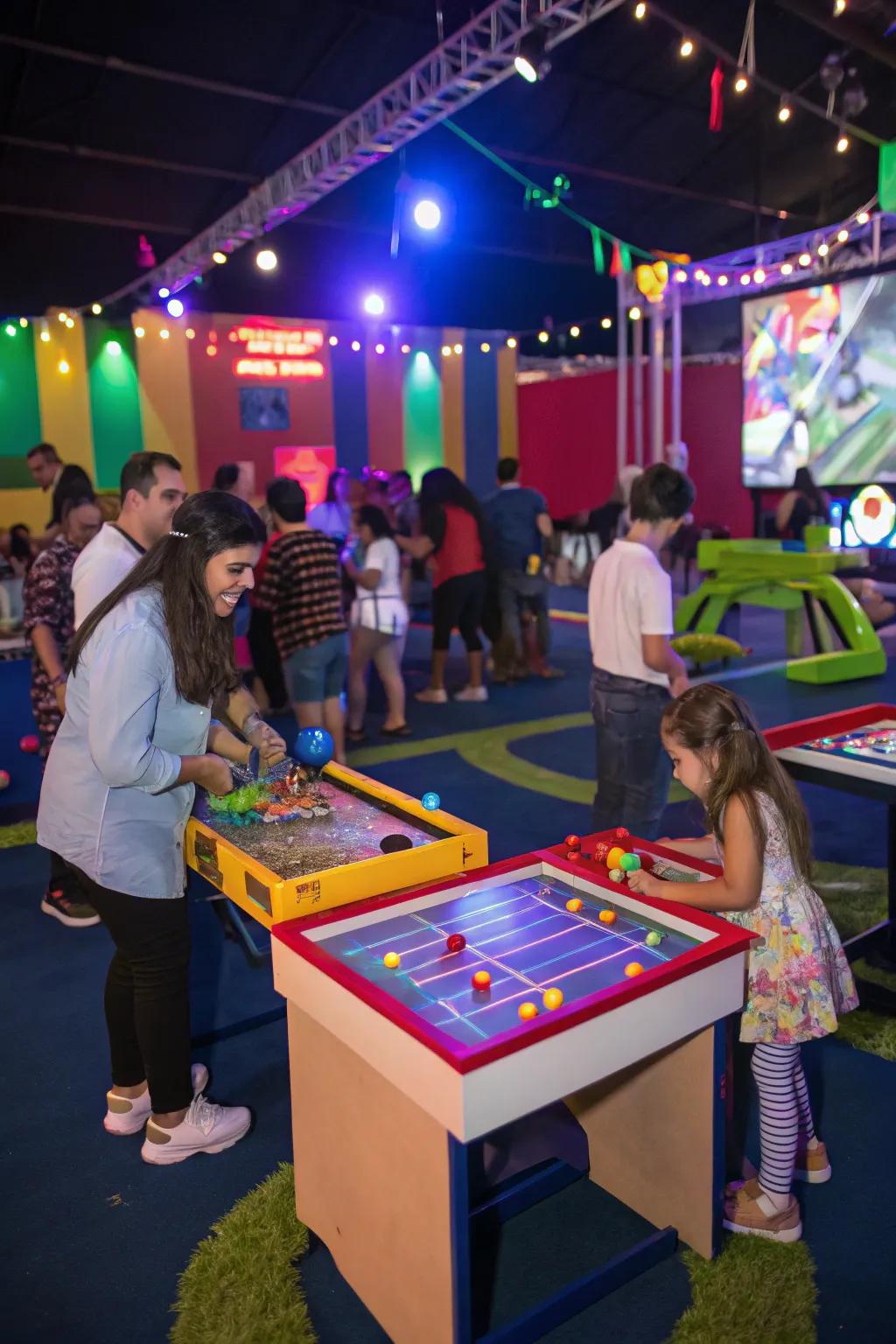 Entrancing activity centers delivering countless party fun.