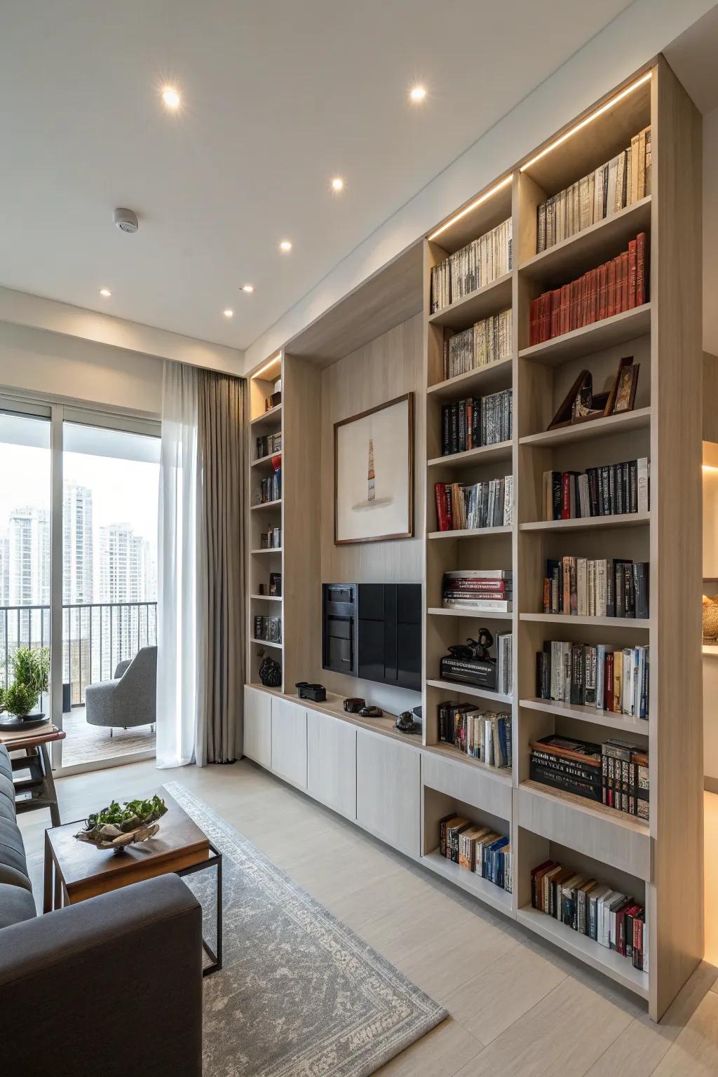 Upward storage effectively optimizes area.