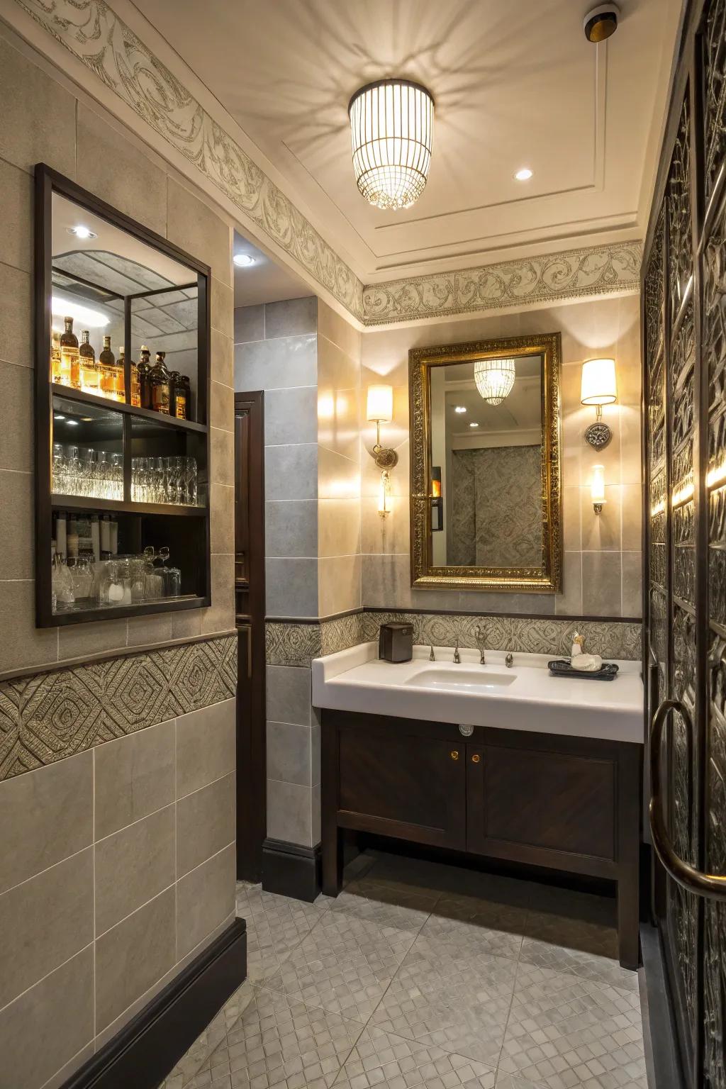 Elegant components introduce sophistication to the space.