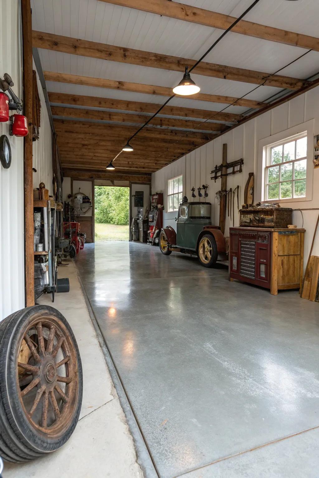 Concrete rejuvenation adds an earthy, industrial magnetism.