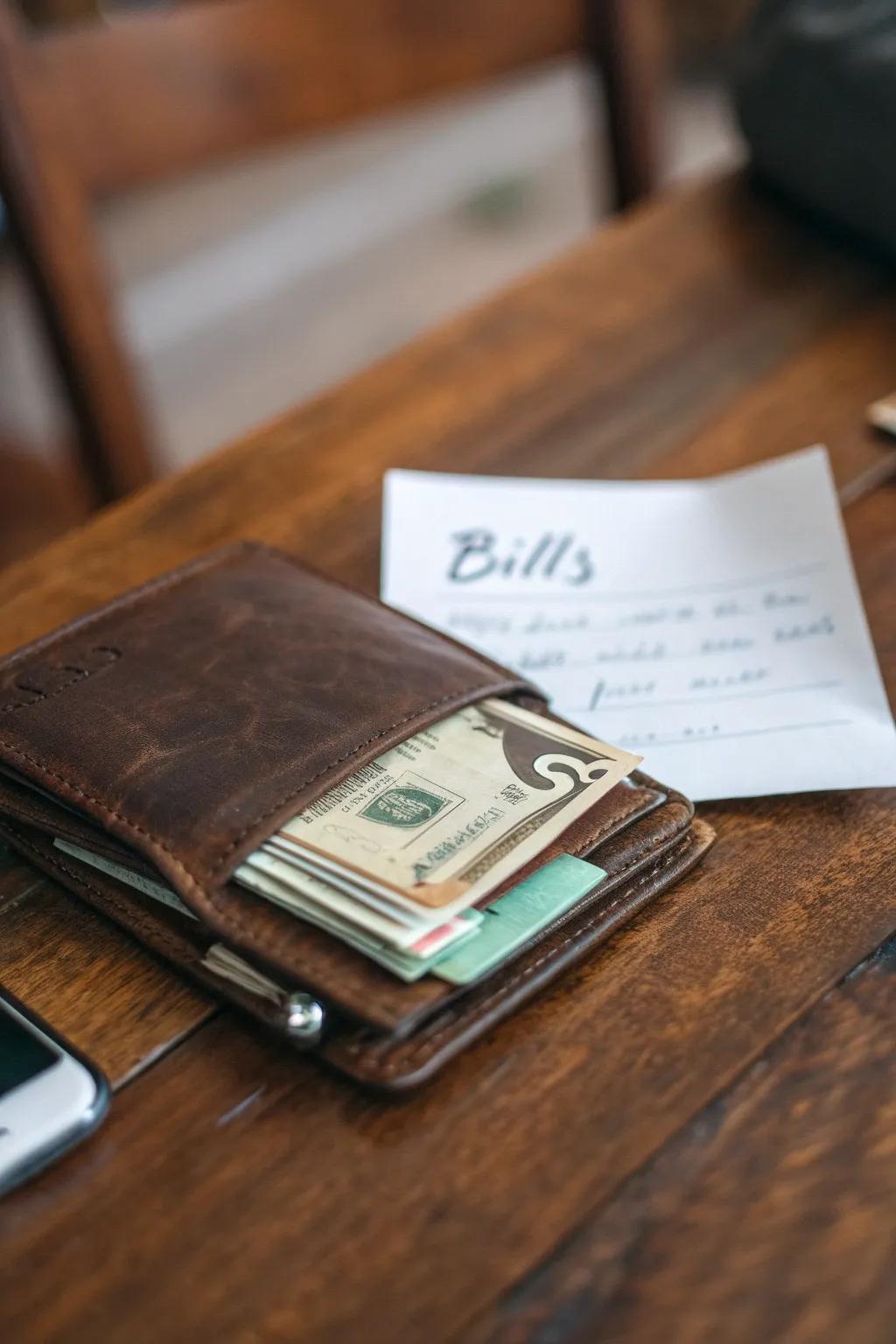 A billfold offering loaded with surprise funds.