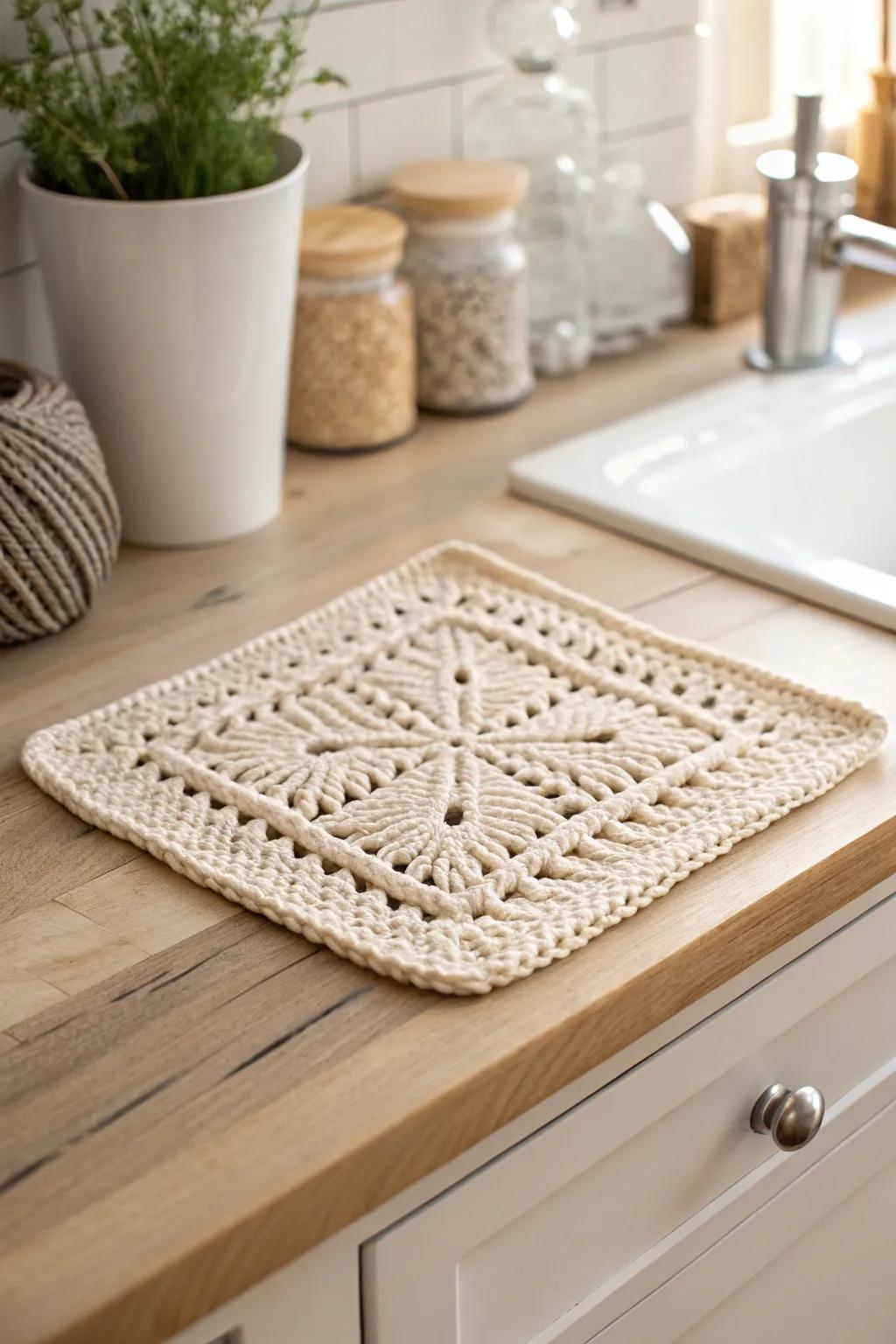 Elevate your kitchen with eco-friendly knit washcloths &ndash; a perfect combination of simplicity and sustainable style.