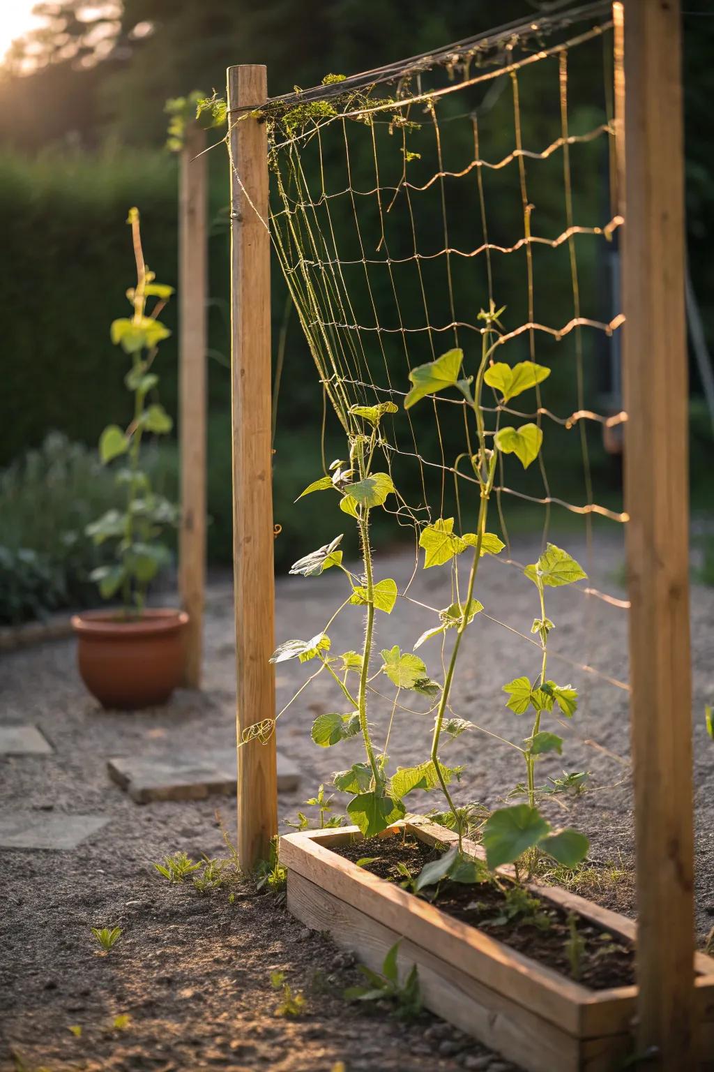 Refine your garden's appeal with a minimalist support merging form and purpose.
