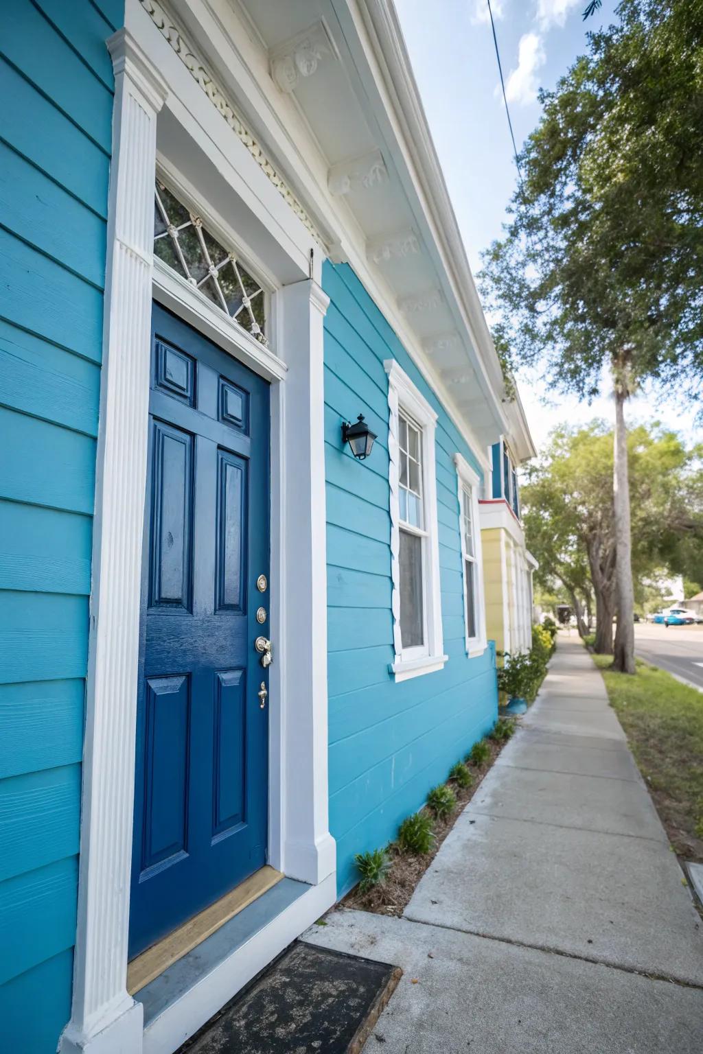 Facade freshness revitalizes the home's appearance.