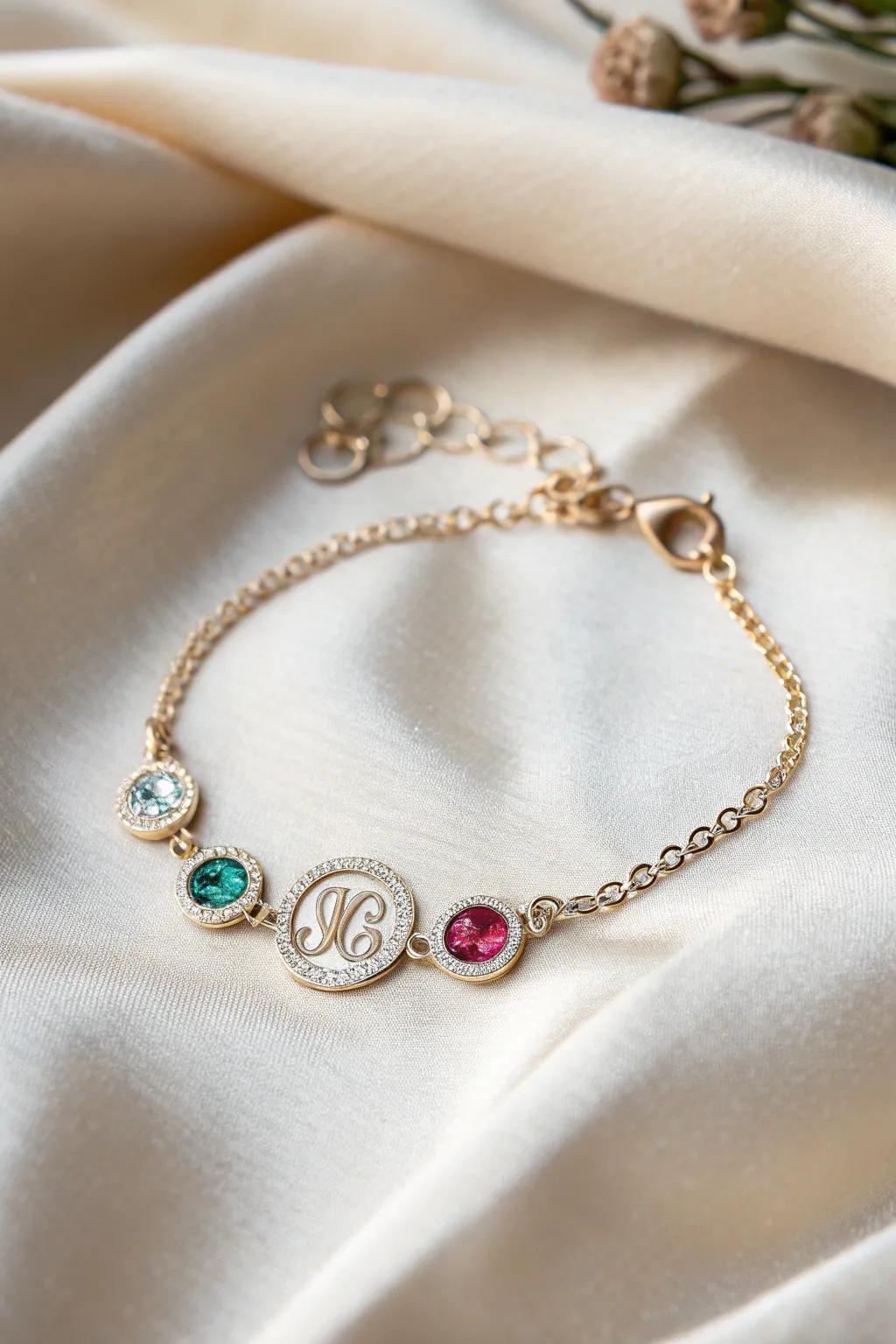 Elegant personalized jewelry with meaningful details.