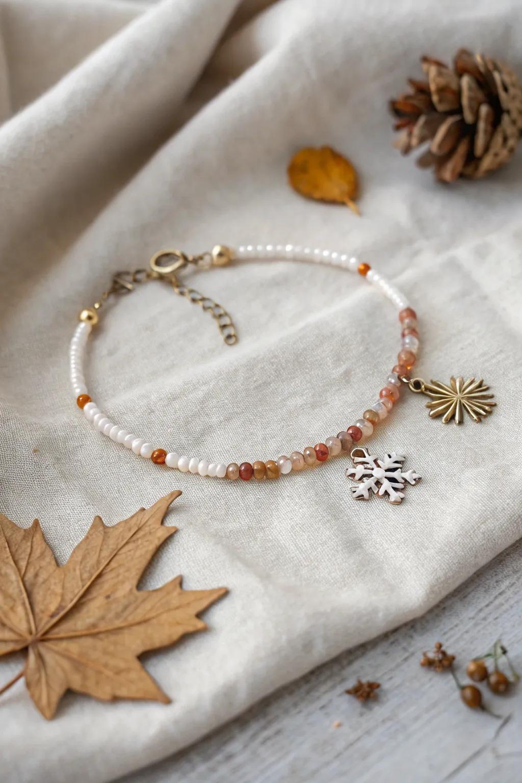 Celebrate the season with handcrafted sophistication: the quintessential holiday-themed armlet.