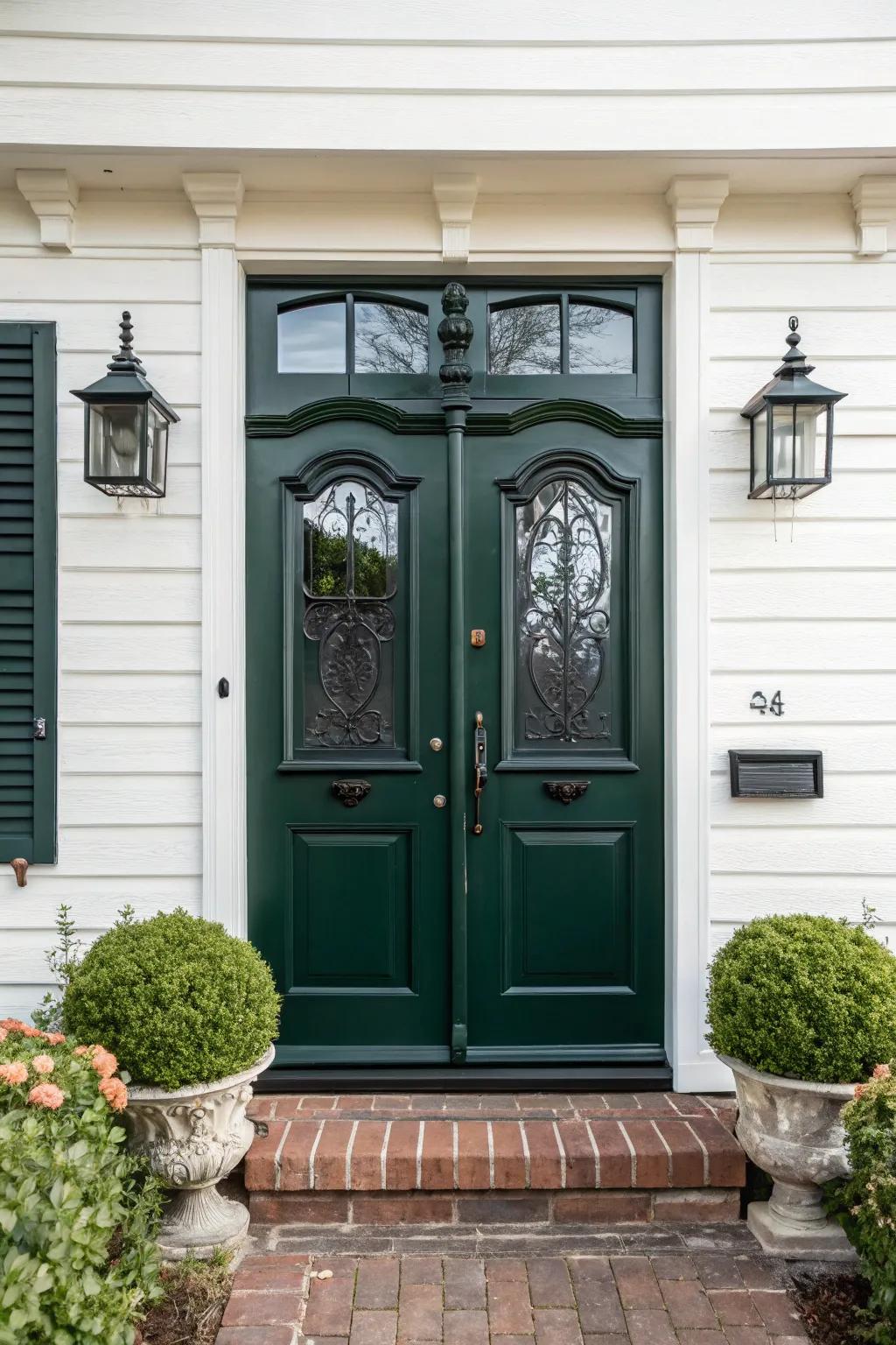 A split-style door appends charm and pragmatism to the entrance.