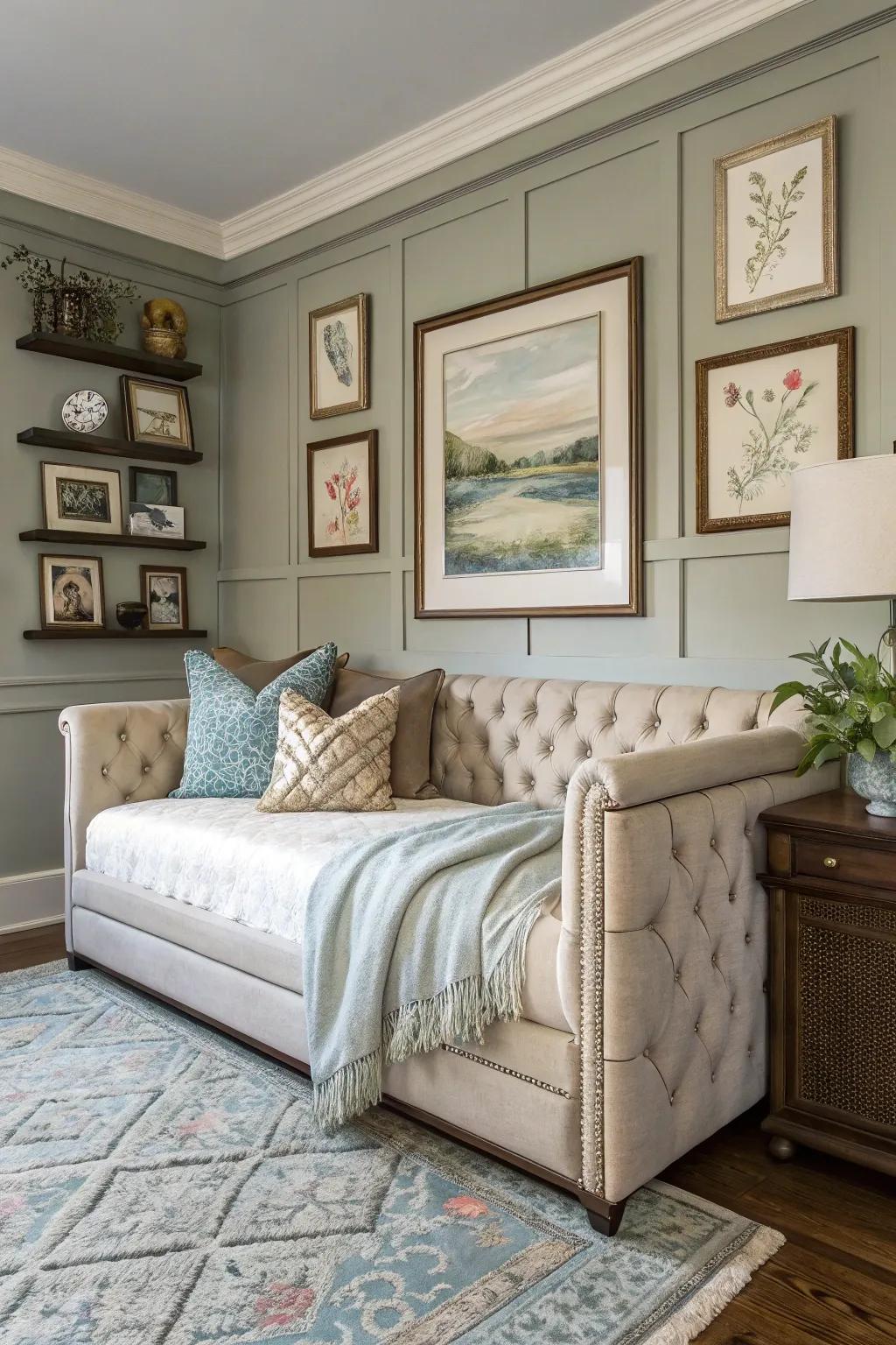 Achieve a timeless look with an elegant upholstered daybed.