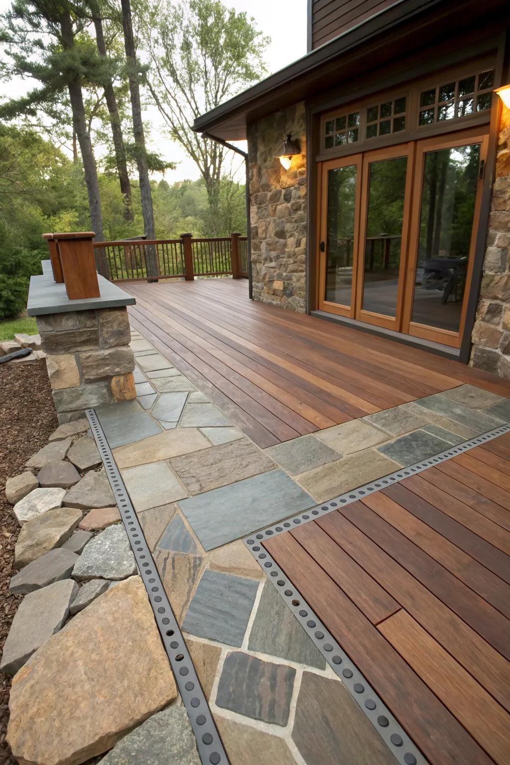 Material variety introduces texture and contemporary flair.