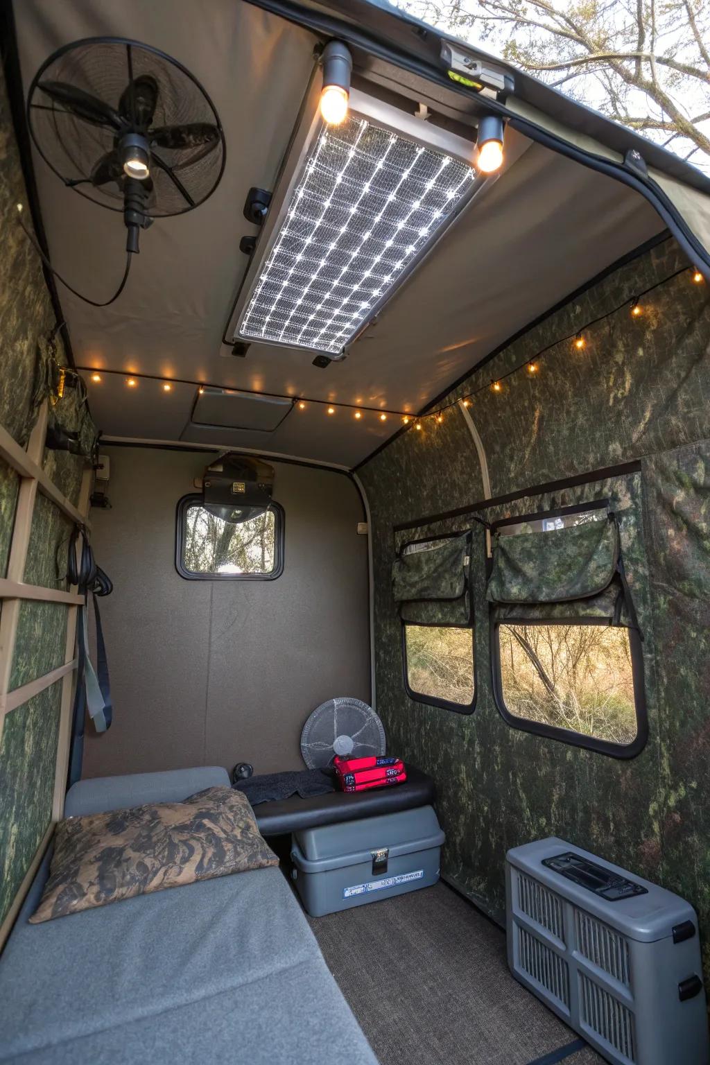 Solar power offers practical and sustainable energy solutions for your hunting hideout.