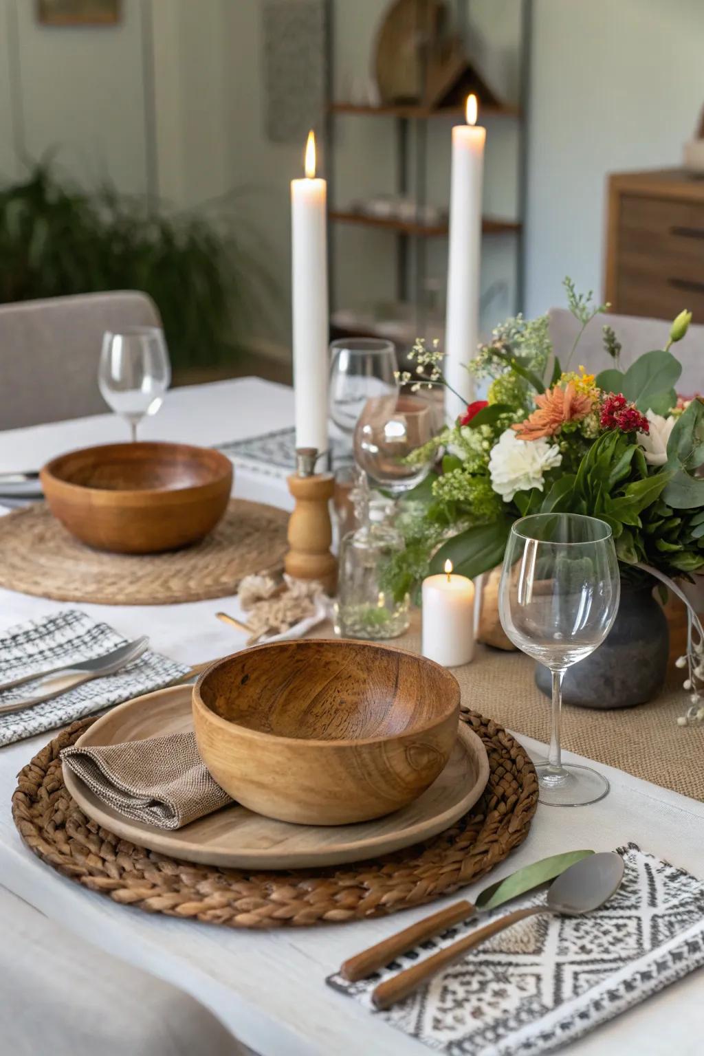 A varied blend of designs creates a dining space that is both distinctive and personalized.