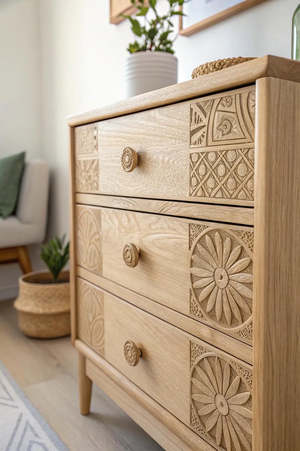 Change your space with unique, hand-carved cabinet pulls that mix boho charm with simple beauty.