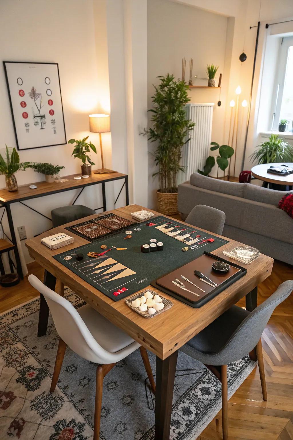 A convertible table offers ultimate versatility.