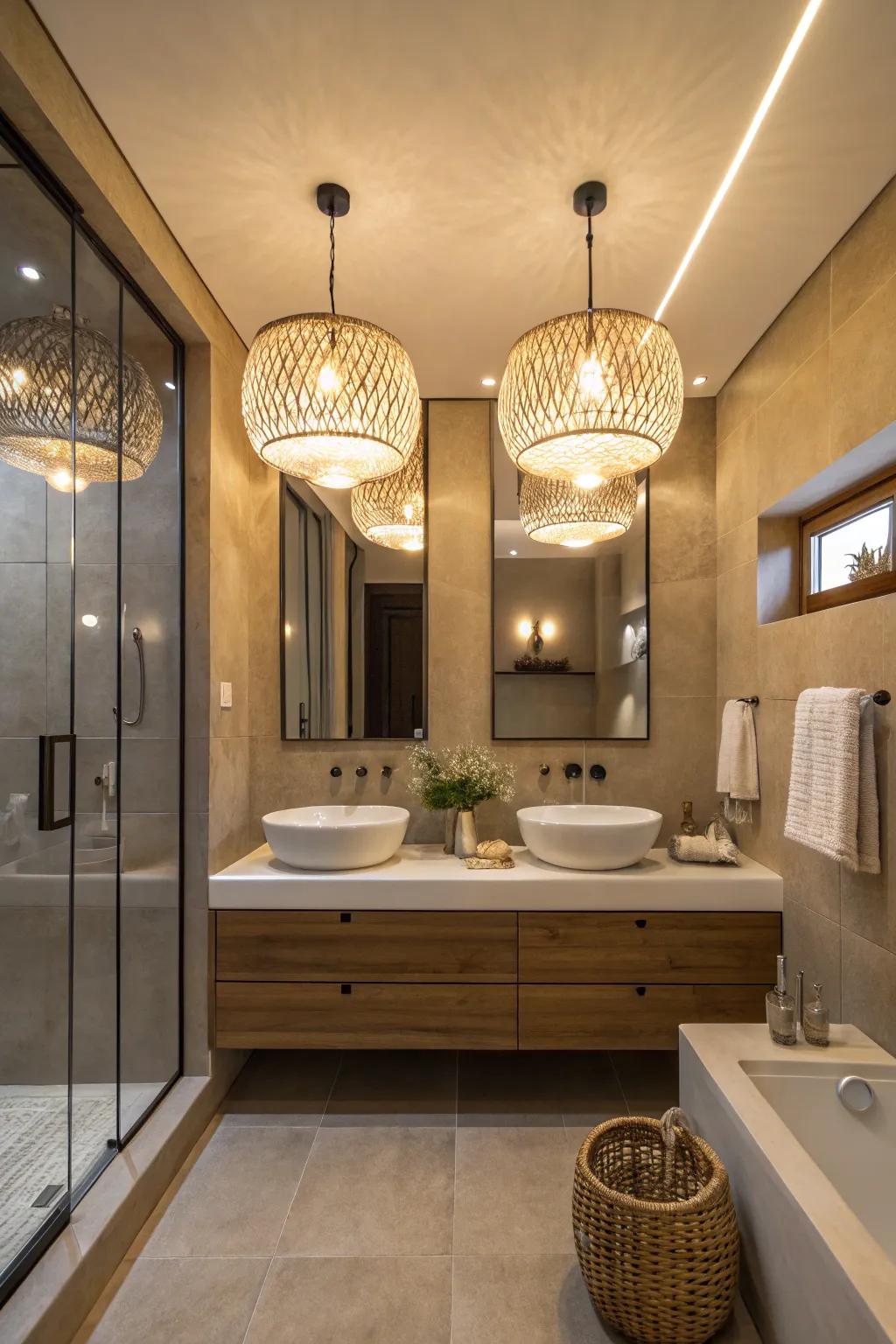 Illuminate via distinct illumination.