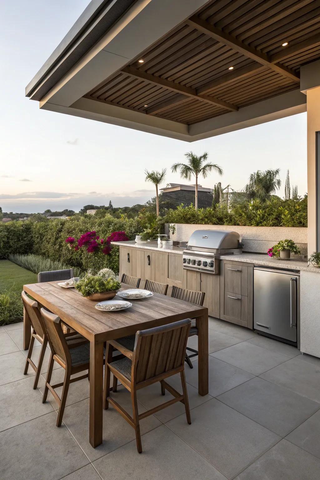 An inviting outdoor entertainment area designed for unforgettable gatherings.