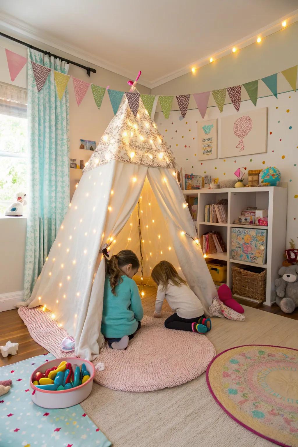 An enclosed area adds a sense of adventure.