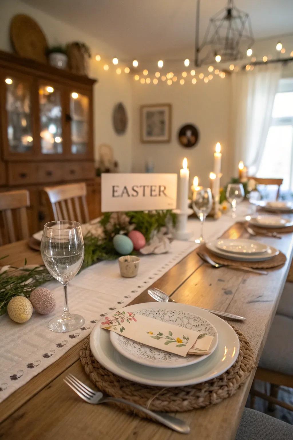Personalized name cards add a thoughtful touch.