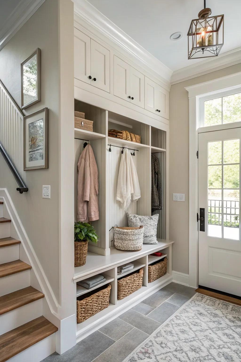 Neutral shades improve brightness and spaciousness.