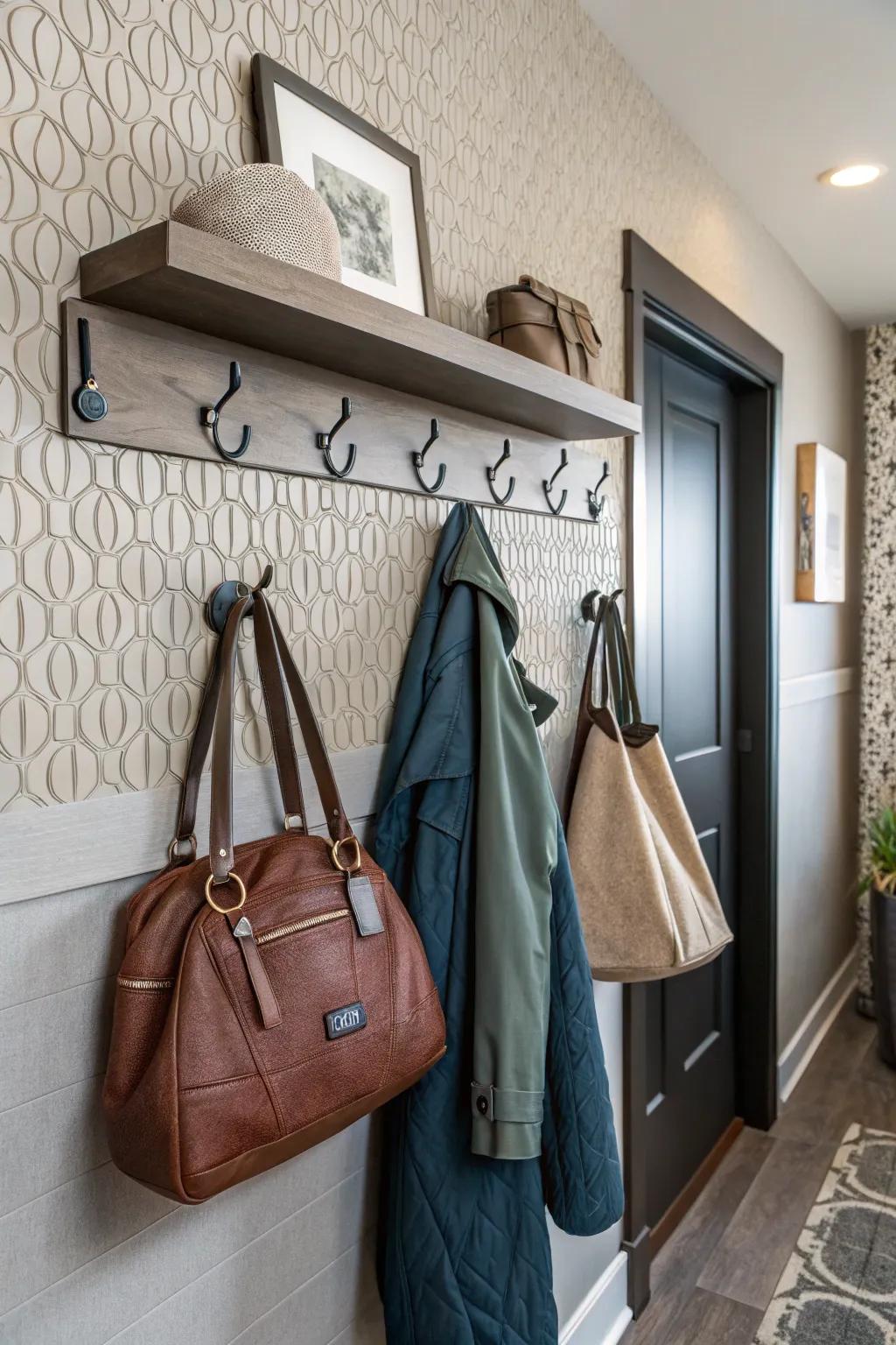 Pegs deliver functional and stylish storage solutions.