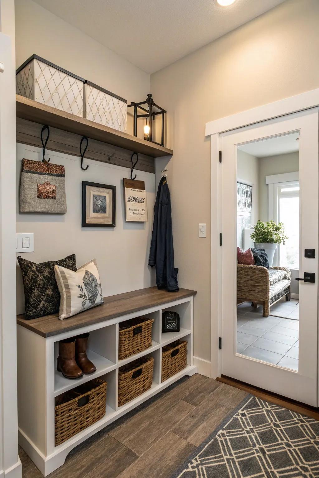Small furniture suited for compact entryways.