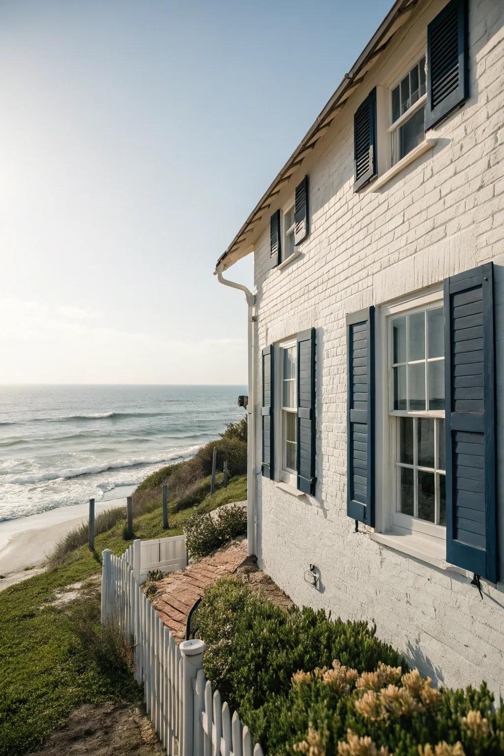 Nautical vibes emanate from glazed brick and ocean abyss.